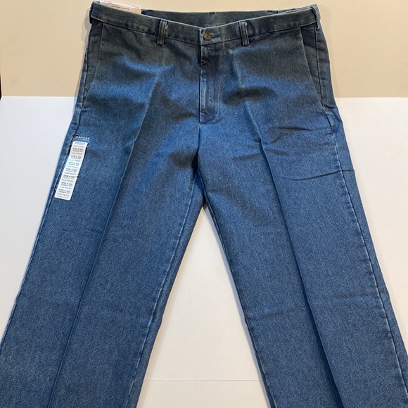 Haggar SZ 44 x 32 Denim Blue Jeans Classic Fit  Stretch Denim New D15 - Picture 9 of 13